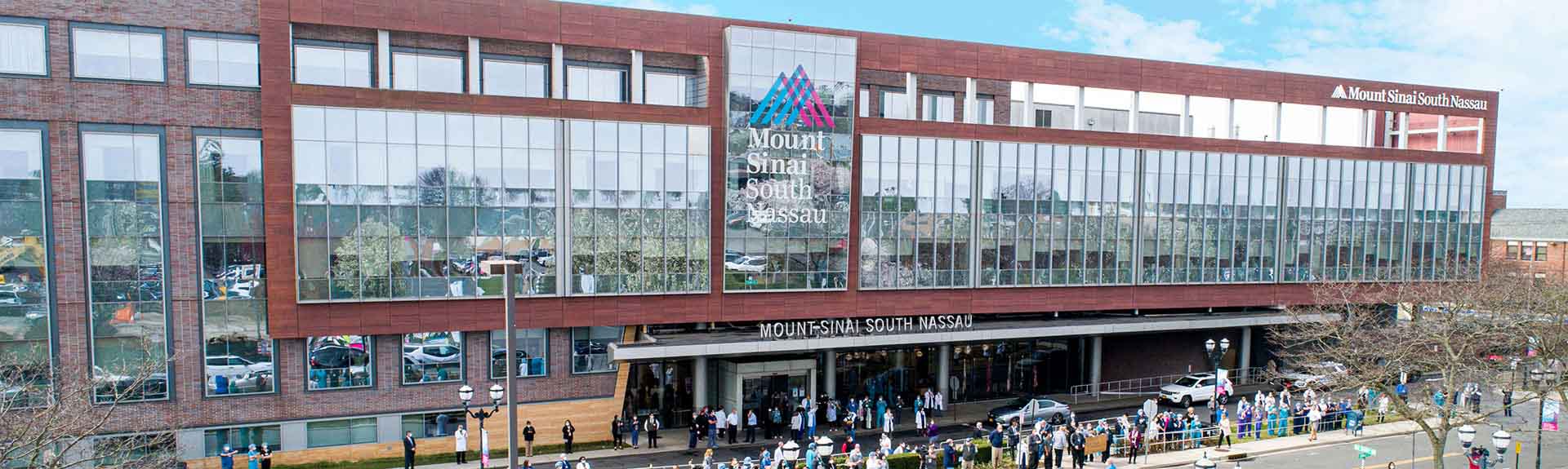 front of Mount Sinai South Nassau building
