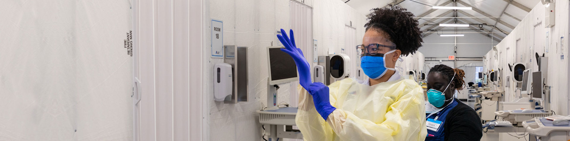 Image of nurse wearing gloves