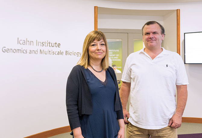 A photo of Lisa Edelmann, PhD, and Eric Schadt, PhD