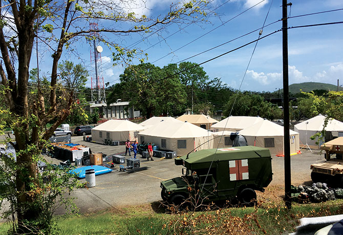 A photo of a walk-in clinic and triage area.