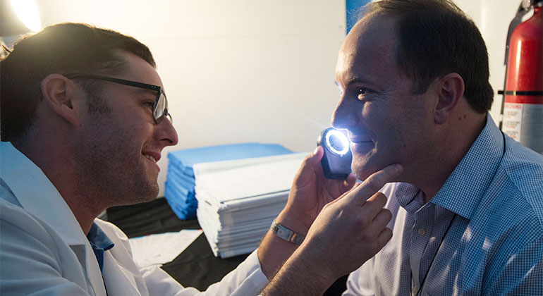 Mount Sinai dermatologists perform melanoma screenings on site