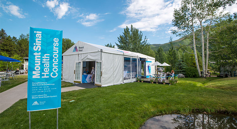 The Mount Sinai Health Concourse where festival attendees receive complimentary skin cancer screenings
