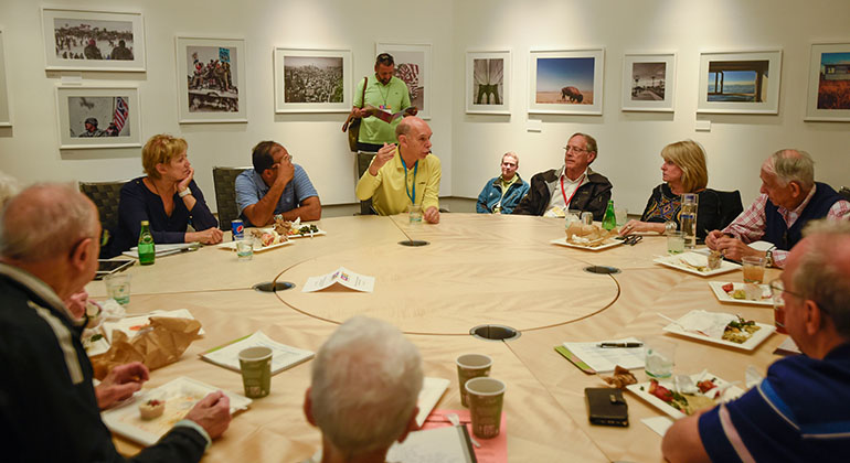 Kenneth L. Davis, MD, leading a roundtable discussion