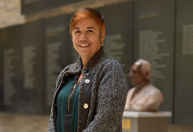 A photo of Mary Rojas, PhD, Director of the Medical Student Research Office at the Icahn School of Medicine at Mount Sinai