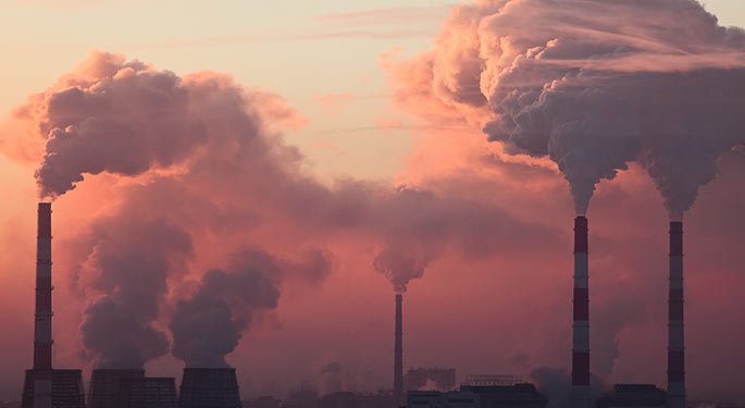 image of plants Polluting the air