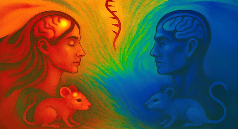 illustration of mice and indivduals