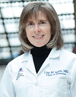 A photo of Lisa M. Satlin, MD, Herbert H. Lehman Professor and Chair, Jack and Lucy Clark Department of Pediatrics, and Pediatrician-in-Chief, Mount Sinai Kravis Children’s Hospital