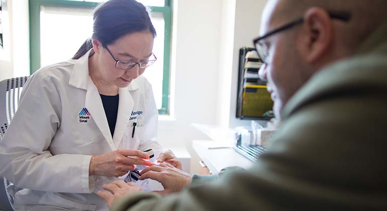 doctor treats patient