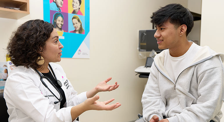 Image of doctor with patient