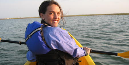 Photo of patient Melinda Rishforth kayaking
