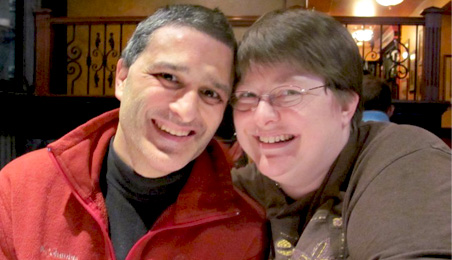 Photo of patient Andrew Joannou with friend
