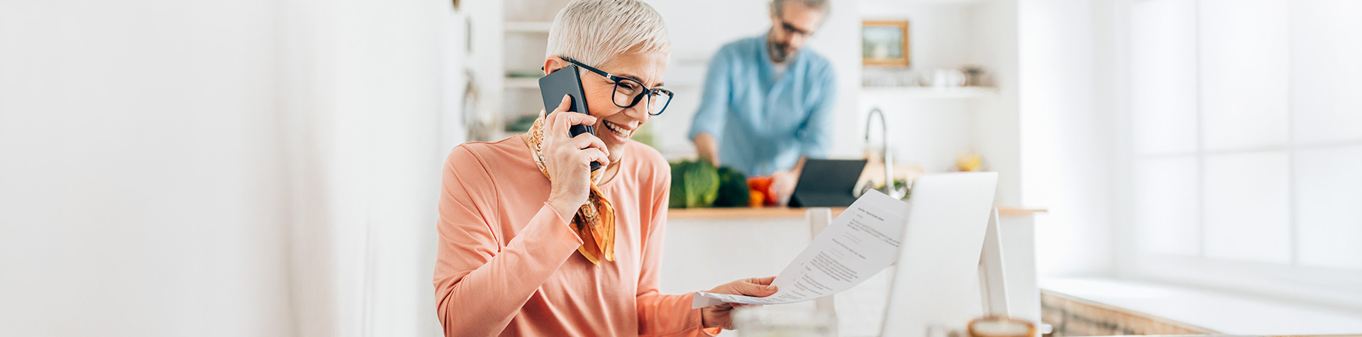 elderly women making a phone call