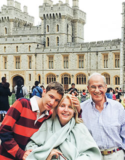 Image of Ms. Lieberman with husband and son