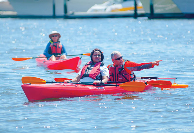 Photo of Farzana Ali in a kayak