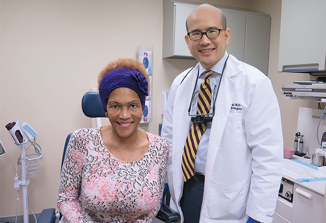 A photo of Tameka Ferdinand with Raymond Chai, MD.