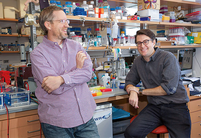 A photo shows Sean Brady, PhD and Louis Cohen, MD