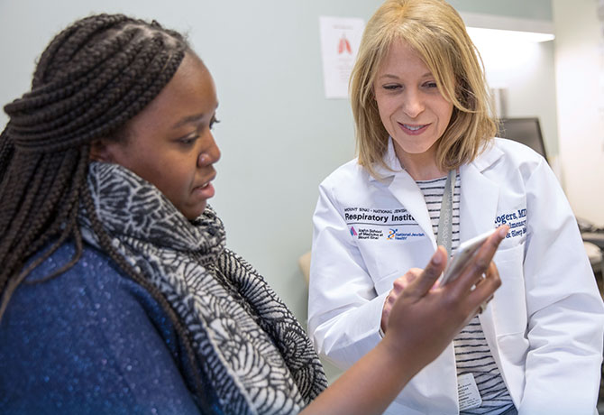 Doctor talking to patient