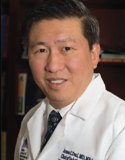 A portrait of James C. Tsai, MD, MBA, President, New York Eye and Ear Infirmary of Mount Sinai Delafield-Rodgers Professor and System Chair, Department of Ophthalmology, Icahn School of Medicine at Mount Sinai.