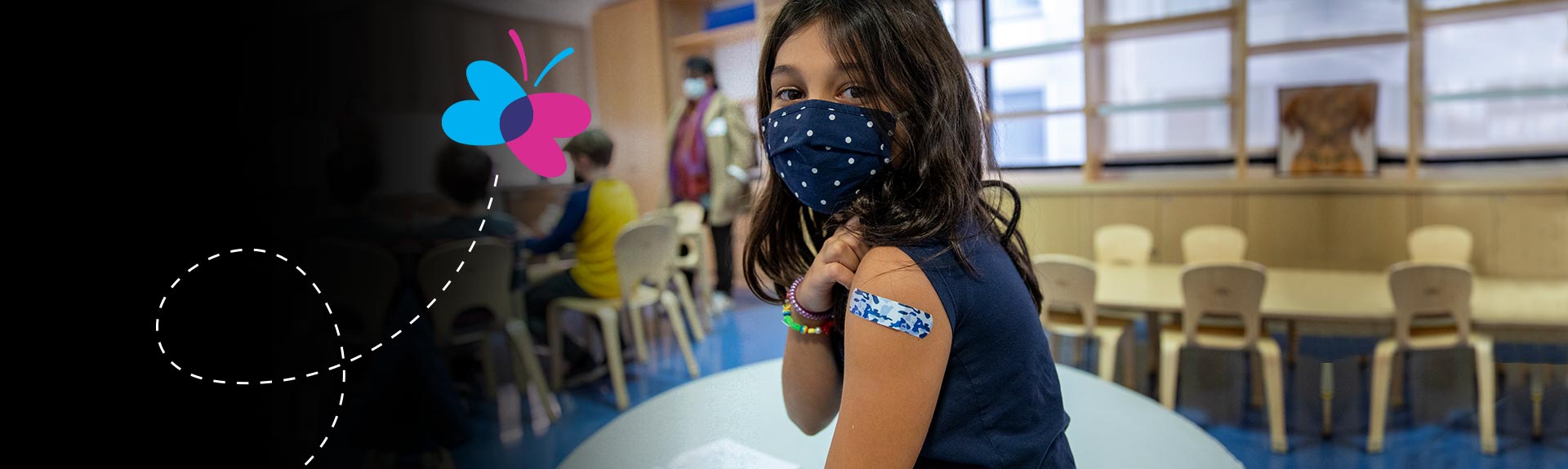 Girl getting a vaccine