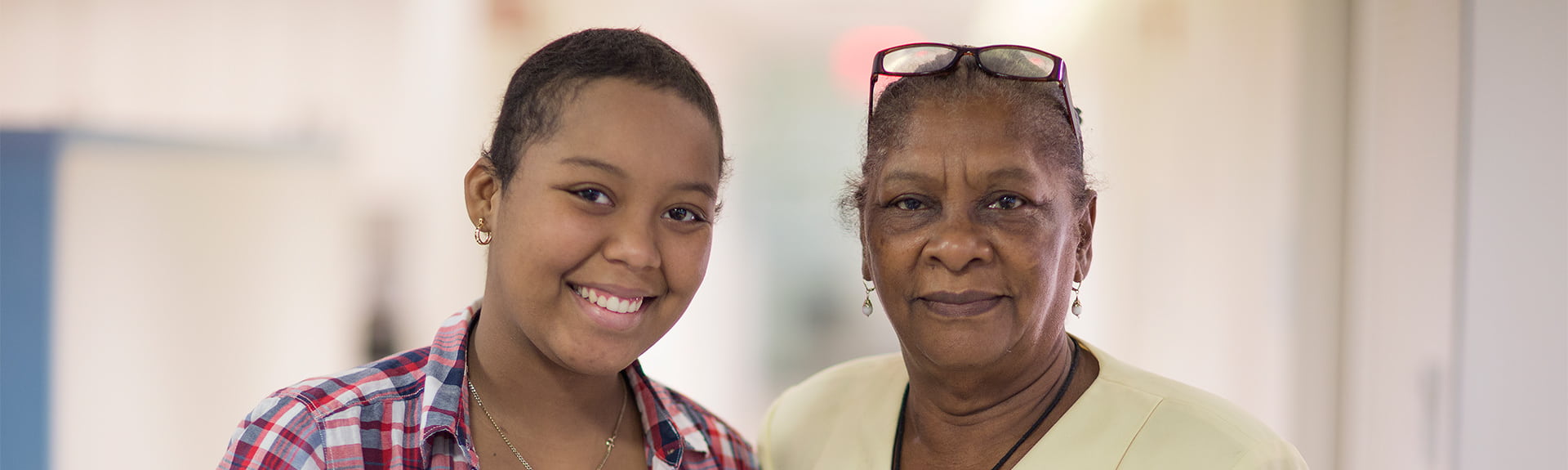 Teenage female patient and mom