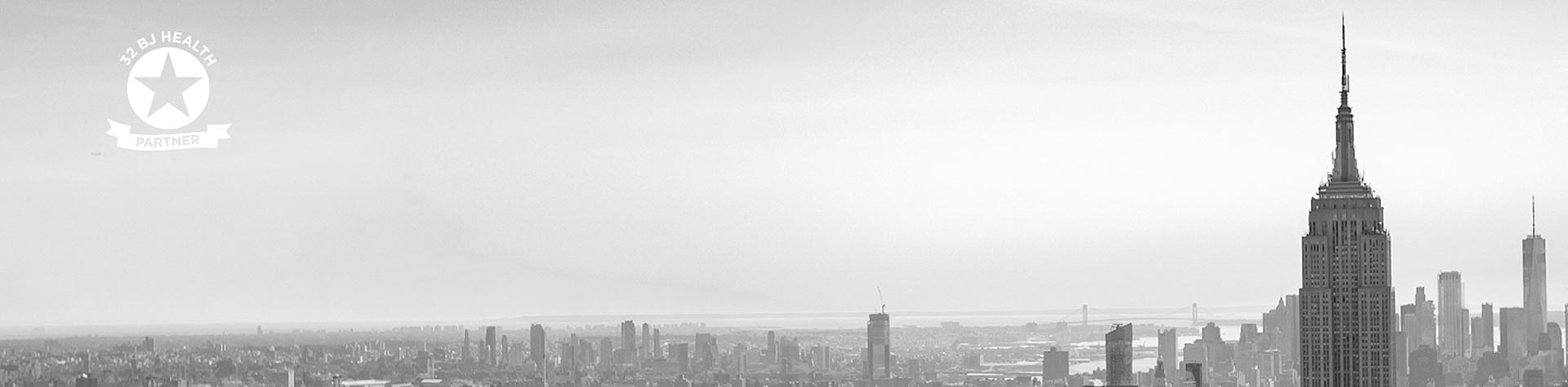 cityscape with 32BJ Health logo
