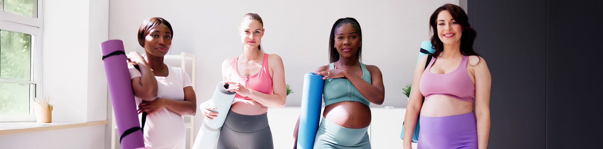 group OBGYN patients at yoga