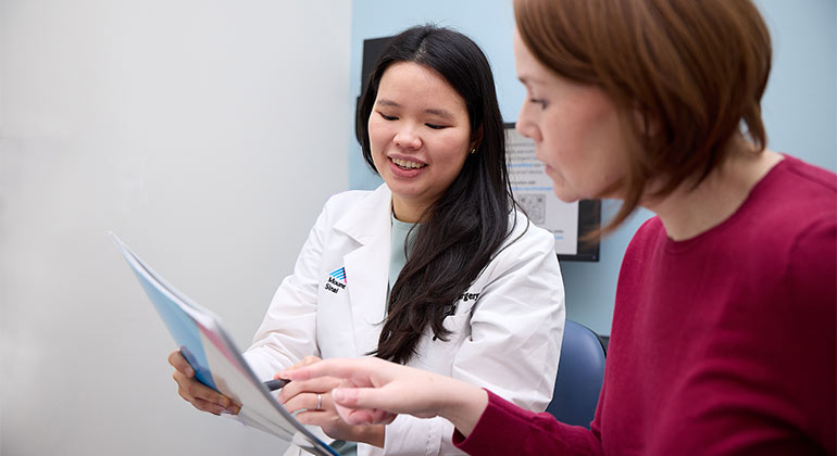 Image of patient with doctor