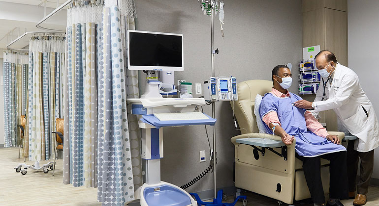 doctor taking patient