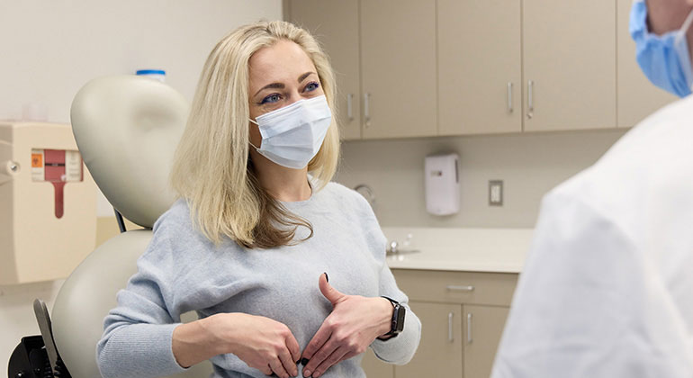 Image of patient wit doctor