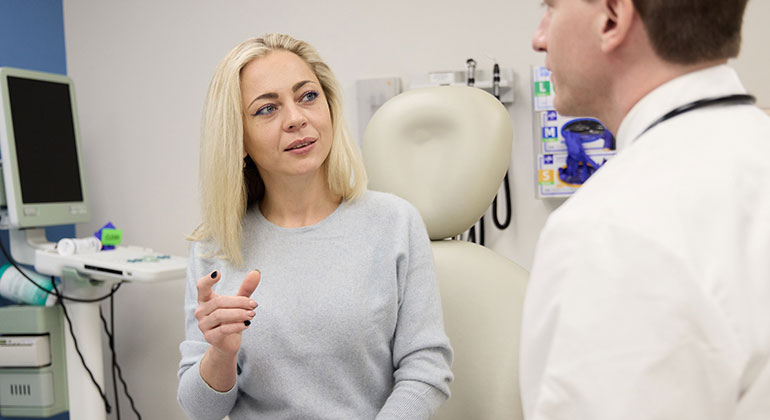 Doctor with a patient