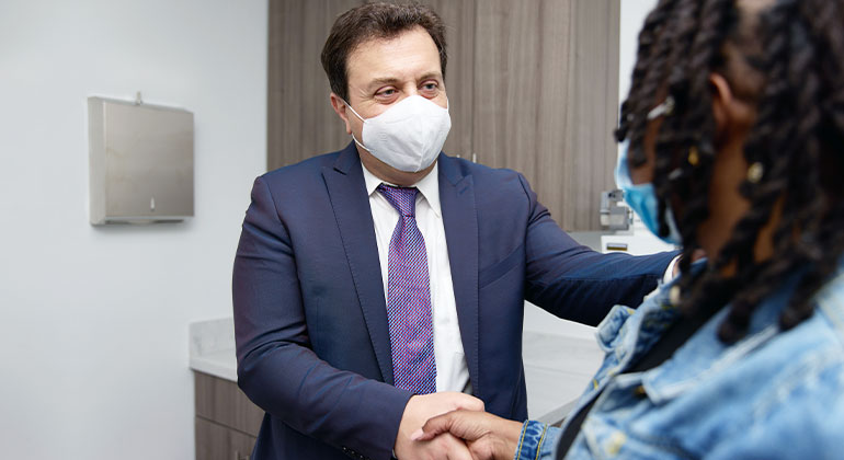 Image of doctor with patient