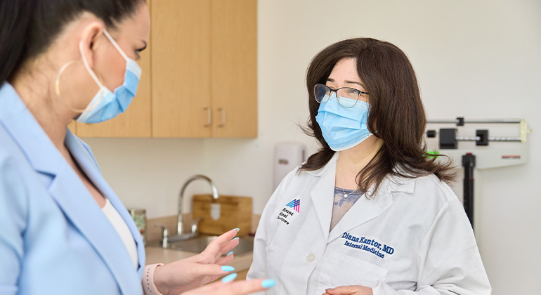 Image of doctor and patient