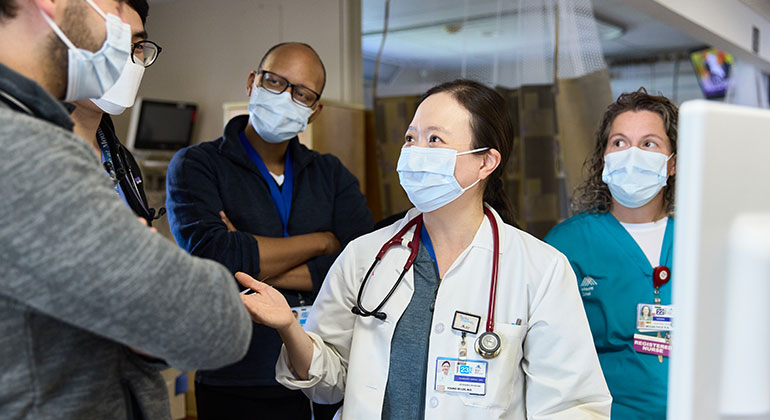 group of ICU doctors