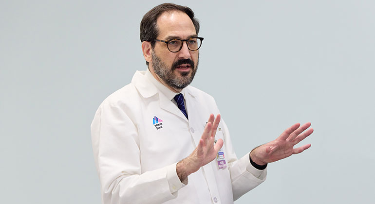 Nurse teaching in classroom