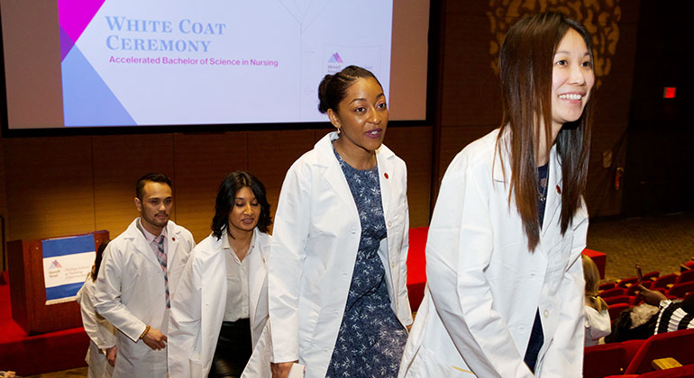 Students at White Coat ceremony