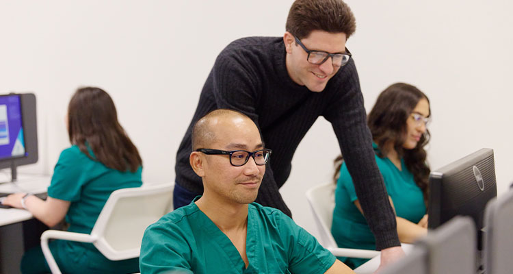 Students working in computer lab