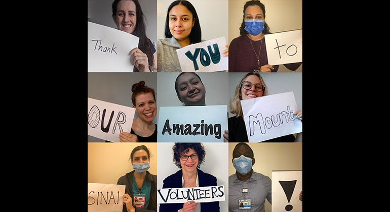 Image of nurses holding a message