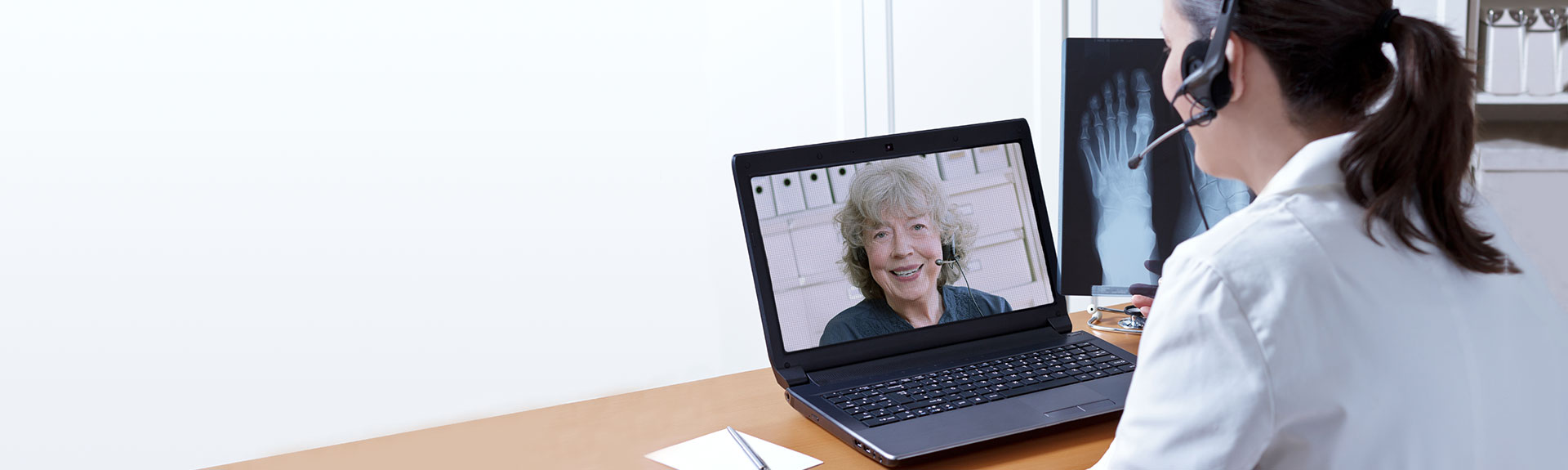 Secretary on her laptop