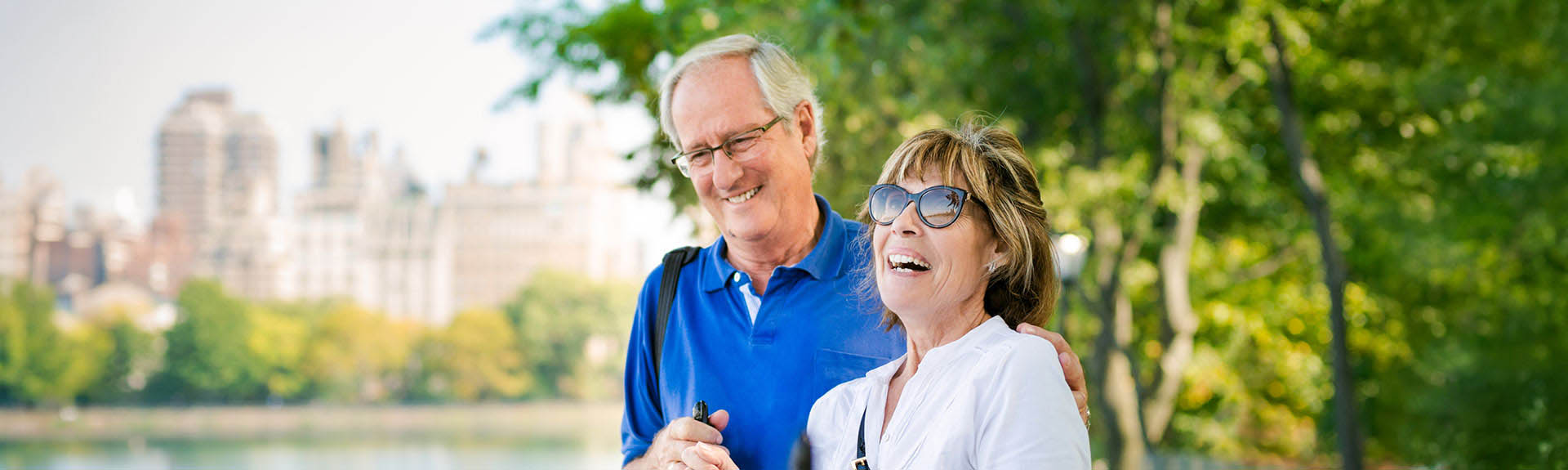 Man and woman outside at the park