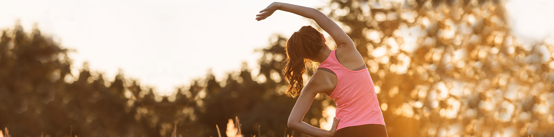 Image of woman stretching