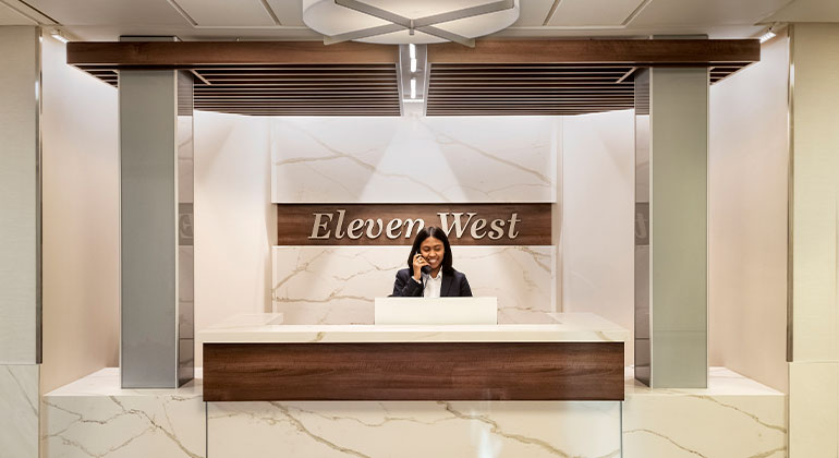 Eleven West front desk