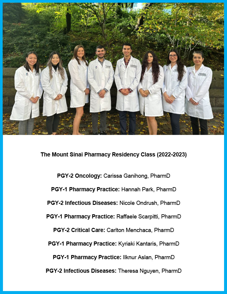 Mount Sinai Pharmacy Residents photo