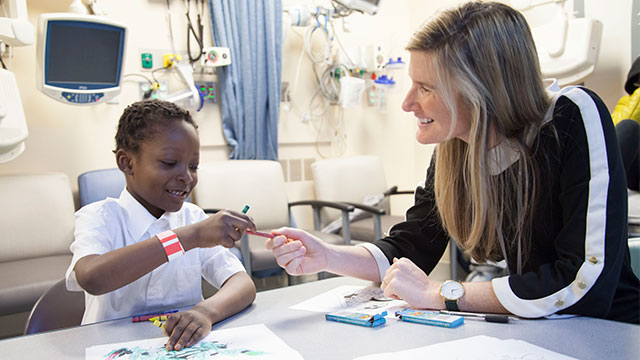 Doctor with child patient