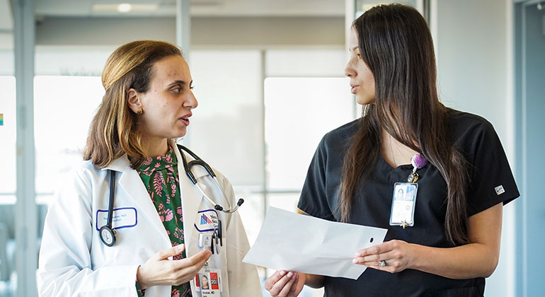 Doctor with her patient