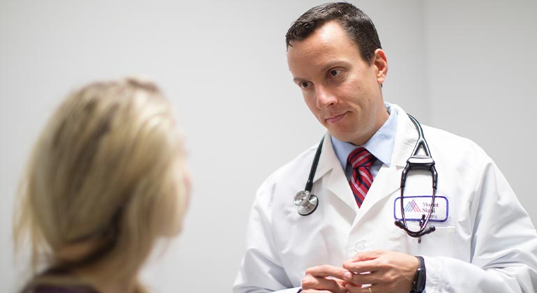 Doctor with his patient