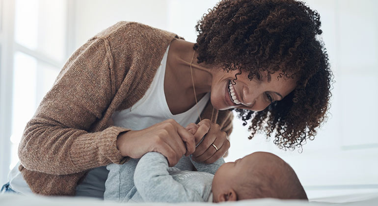 Image of mother with baby