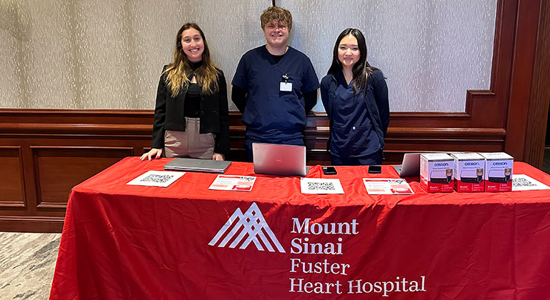 Mount Sinai Fuster Heart Hospital information booth