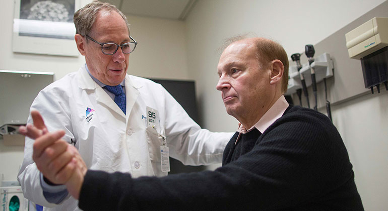 patient with doctor during exam