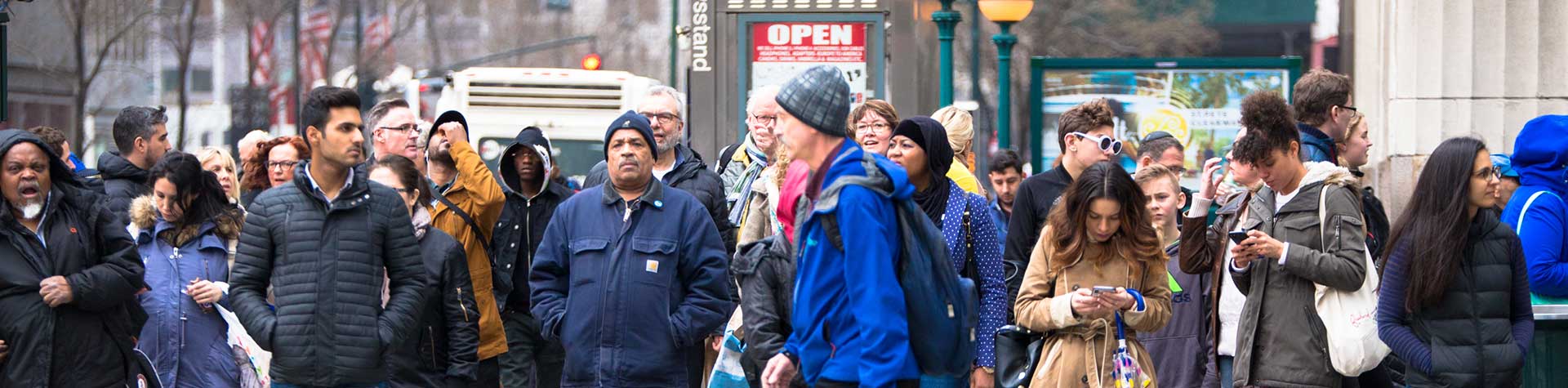 Crowd of New Yorkers