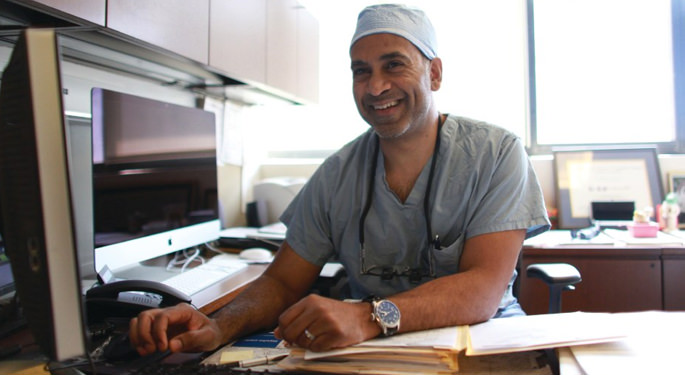 image of Dr. Shrivastava in his office